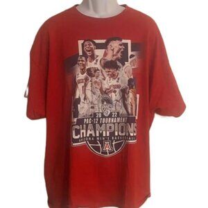 Arizona Wildcats Mens 3XL‎ PAC-12 Tournament Champions Basketball T Shirt Red